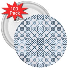 Arabic Vector Seamless Pattern 3  Buttons (100 Pack)  by webstylecreations