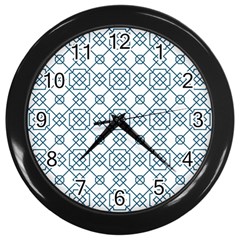 Arabic Vector Seamless Pattern Wall Clock (black) by webstylecreations