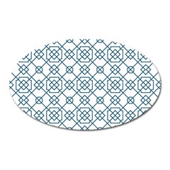 Arabic Vector Seamless Pattern Oval Magnet by webstylecreations