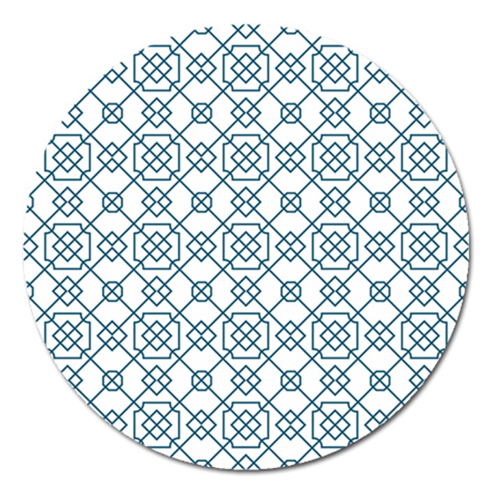 Arabic Vector Seamless Pattern Magnet 5  (Round)