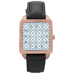 Arabic Vector Seamless Pattern Rose Gold Leather Watch  by webstylecreations