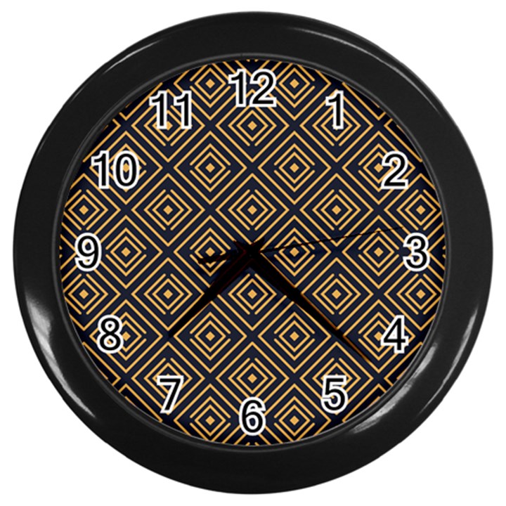 Art deco vector pattern Wall Clock (Black)