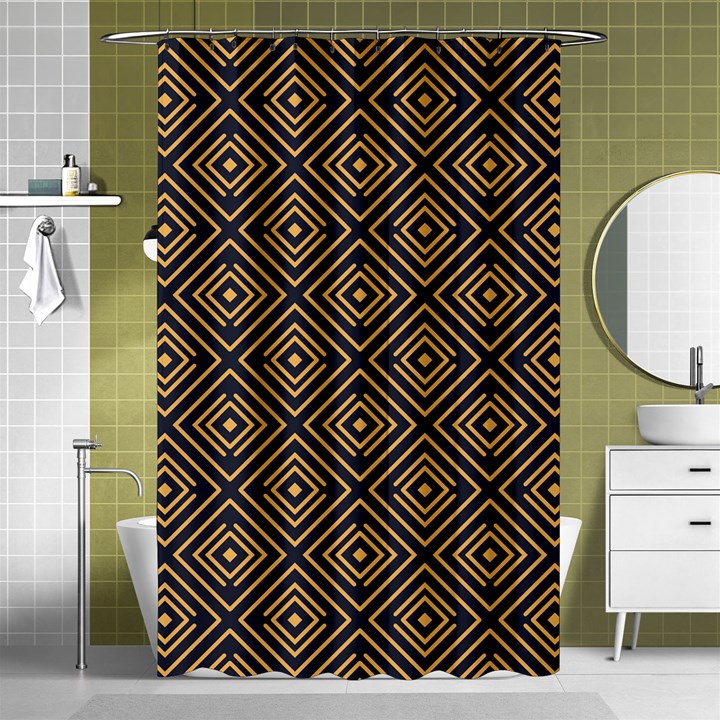 Art deco vector pattern Shower Curtain 48  x 72  (Small) 