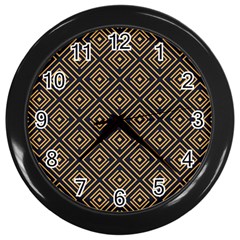 Art Deco Vector Pattern Wall Clock (black) by webstylecreations