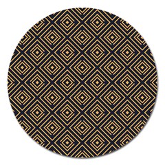 Art Deco Vector Pattern Magnet 5  (round) by webstylecreations