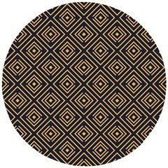 Art Deco Vector Pattern Wooden Puzzle Round by webstylecreations