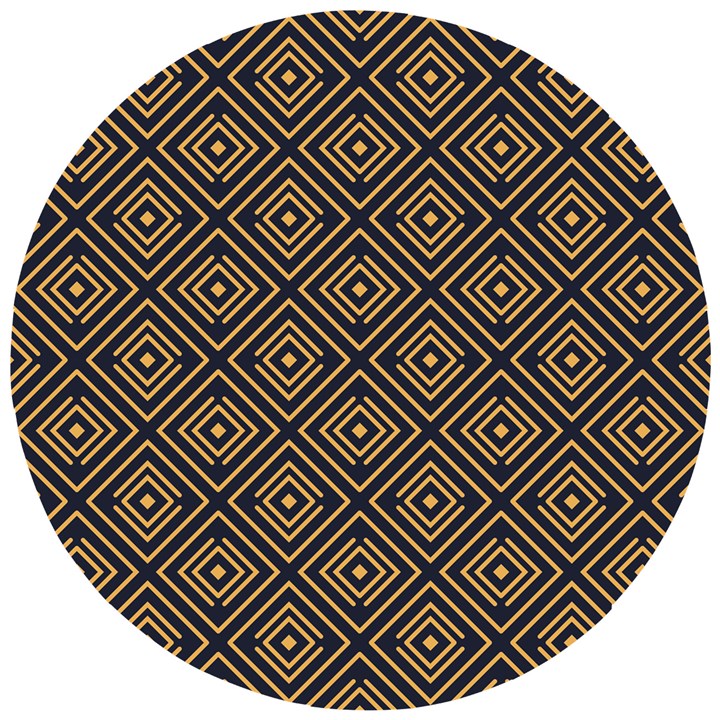 Art deco vector pattern Wooden Puzzle Round