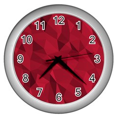 Amaranth Wall Clock (silver) by webstylecreations