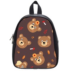 Bears-vector-free-seamless-pattern1 School Bag (small)