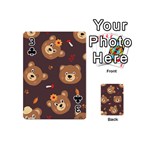 Bears-vector-free-seamless-pattern1 Playing Cards 54 Designs (Mini) Front - Club3