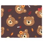 Bears-vector-free-seamless-pattern1 Double Sided Flano Blanket (Medium)  60 x50  Blanket Front