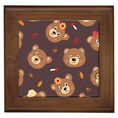 Bears-vector-free-seamless-pattern1 Framed Tile