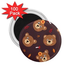 Bears-vector-free-seamless-pattern1 2 25  Magnets (100 Pack) 