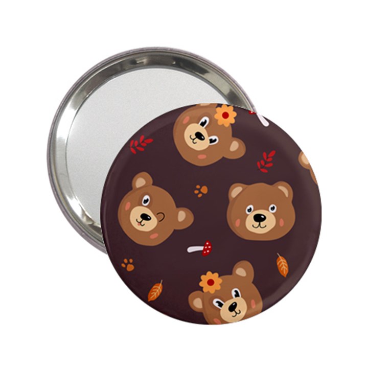 Bears-vector-free-seamless-pattern1 2.25  Handbag Mirrors