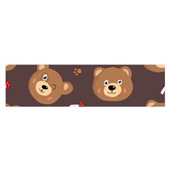 Bears-vector-free-seamless-pattern1 Satin Scarf (oblong)