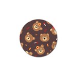 Bears-vector-free-seamless-pattern1 Golf Ball Marker Front