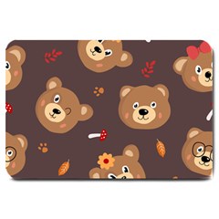 Bears-vector-free-seamless-pattern1 Large Doormat  by webstylecreations