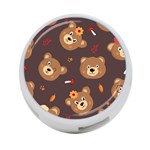 Bears-vector-free-seamless-pattern1 4-Port USB Hub (Two Sides) Back