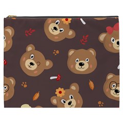 Bears-vector-free-seamless-pattern1 Cosmetic Bag (xxxl) by webstylecreations