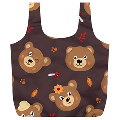 Bears-vector-free-seamless-pattern1 Full Print Recycle Bag (xl) by webstylecreations