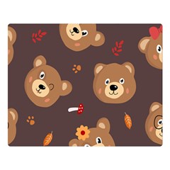 Bears-vector-free-seamless-pattern1 Double Sided Flano Blanket (large)  by webstylecreations