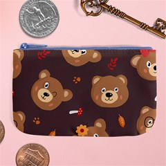 Bears-vector-free-seamless-pattern1 Large Coin Purse by webstylecreations