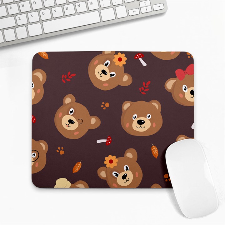 Bears-vector-free-seamless-pattern1 Large Mousepads