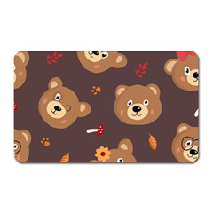 Bears-vector-free-seamless-pattern1 Magnet (rectangular) by webstylecreations