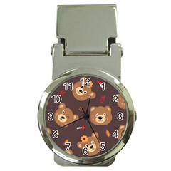 Bears-vector-free-seamless-pattern1 Money Clip Watches by webstylecreations