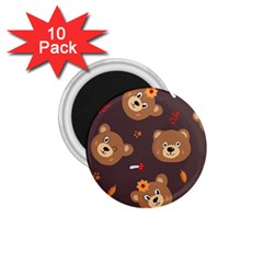 Bears-vector-free-seamless-pattern1 1 75  Magnets (10 Pack)  by webstylecreations