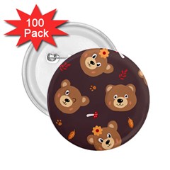 Bears-vector-free-seamless-pattern1 2 25  Buttons (100 Pack)  by webstylecreations