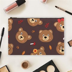 Bears-vector-free-seamless-pattern1 Cosmetic Bag (large) by webstylecreations