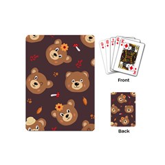 Bears-vector-free-seamless-pattern1 Playing Cards Single Design (mini) by webstylecreations