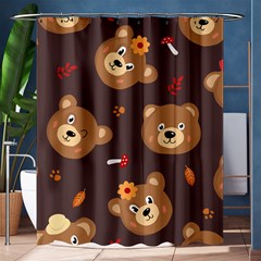 Bears-vector-free-seamless-pattern1 Shower Curtain 60  X 72  (medium)  by webstylecreations