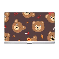 Bears-vector-free-seamless-pattern1 Business Card Holder by webstylecreations