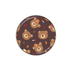 Bears-vector-free-seamless-pattern1 Hat Clip Ball Marker (4 Pack) by webstylecreations