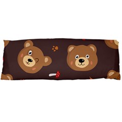 Bears-vector-free-seamless-pattern1 Body Pillow Case Dakimakura (two Sides) by webstylecreations