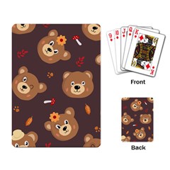 Bears-vector-free-seamless-pattern1 Playing Cards Single Design (rectangle) by webstylecreations