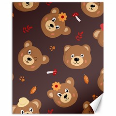 Bears-vector-free-seamless-pattern1 Canvas 16  X 20  by webstylecreations