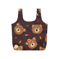 Bears-vector-free-seamless-pattern1 Full Print Recycle Bag (s) by webstylecreations