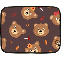 Bears-vector-free-seamless-pattern1 Fleece Blanket (mini) by webstylecreations