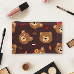 Bears-vector-free-seamless-pattern1 Cosmetic Bag (medium) by webstylecreations