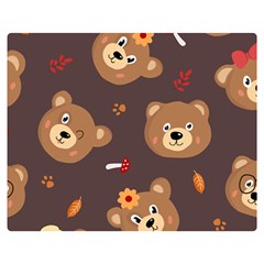 Bears-vector-free-seamless-pattern1 Double Sided Flano Blanket (medium)  by webstylecreations