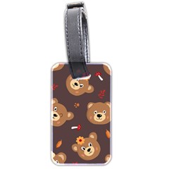 Bears-vector-free-seamless-pattern1 Luggage Tag (two Sides) by webstylecreations