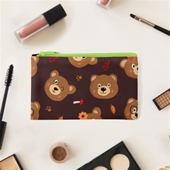 Bears-vector-free-seamless-pattern1 Cosmetic Bag (xs) by webstylecreations