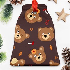 Bears-vector-free-seamless-pattern1 Bell Ornament (two Sides)