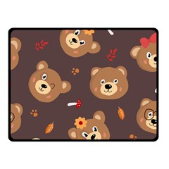 Bears-vector-free-seamless-pattern1 Double Sided Fleece Blanket (small)  by webstylecreations