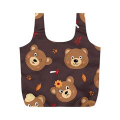 Bears-vector-free-seamless-pattern1 Full Print Recycle Bag (m) by webstylecreations