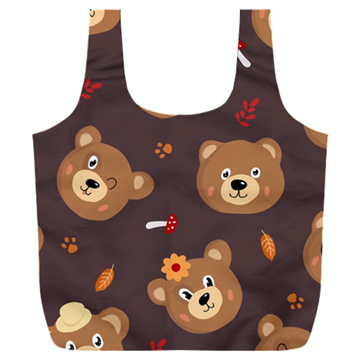 Bears-vector-free-seamless-pattern1 Full Print Recycle Bag (XXXL)