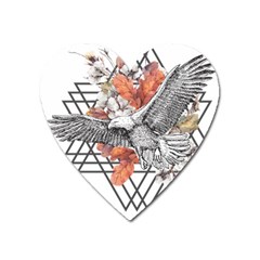 Boho Eagle  Heart Magnet by webstylecreations